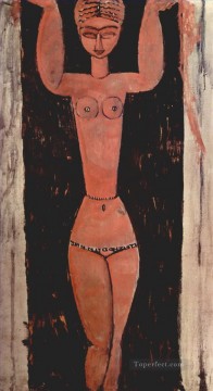 Cariátide de pie 1913 Amedeo Modigliani Pinturas al óleo